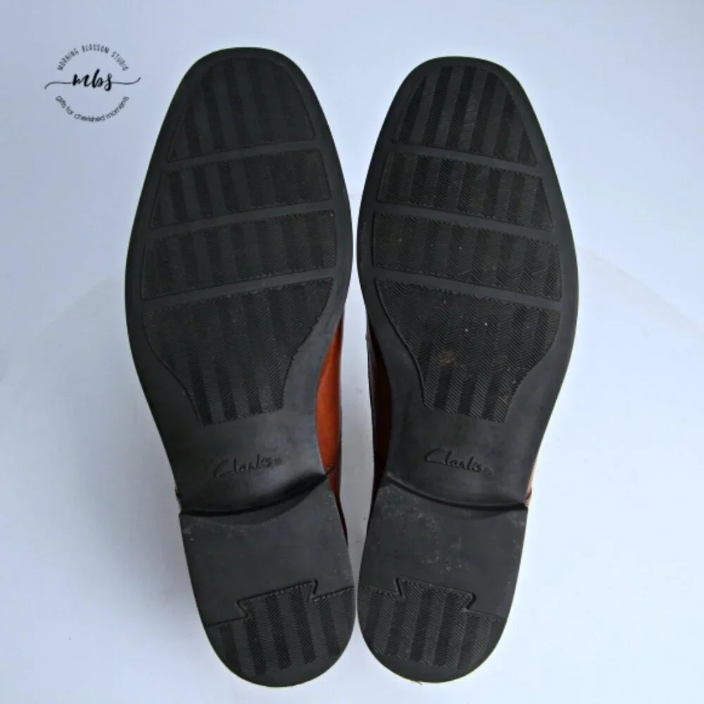 Clarks Tilden Walk Leather Oxford Brown Tan‎ Men 12